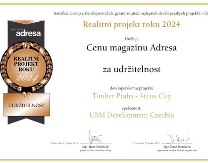 Timber Prague apartment buildings were awarded in another domestic competition